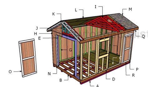 10x16 Gable Shed Roof Plans | HowToSpecialist - How to Build, Step by Step DIY Plans | Building ...
