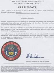 colorado secretary of state certificate of good standing - LLC Bible