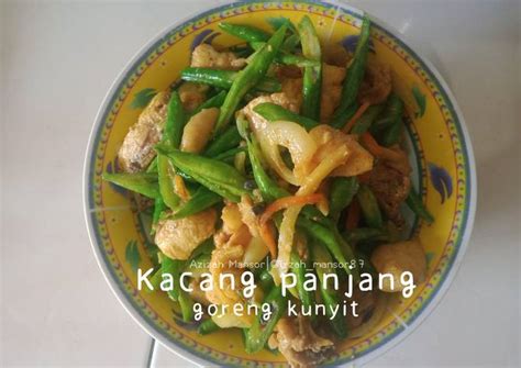 Resipi Kacang panjang goreng kunyit oleh Azizah Mansor - Cookpad