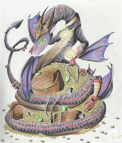 A Dragon's Treasure Hoard by nuttyjigs on deviantART