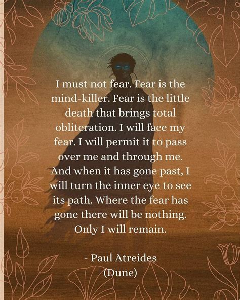 Fear Quote from Dune Book