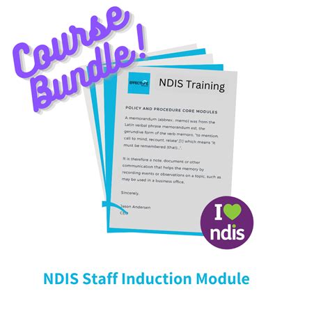 NDIS Staff Induction: Training And Development Modules Only (per Person) - Effective Policy