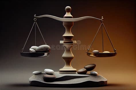 A Balanced Scale with Two Weights, One on Each Side Stock Photo - Image of weighting ...