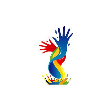 Hand Colorful Paint Logo 660309 Vector Art at Vecteezy