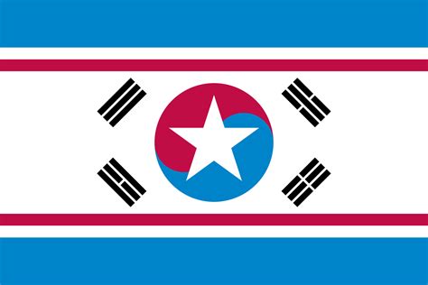 My design for a Unified Korea flag : r/vexillology