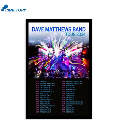 Dave Matthews Band Tour 2024 Poster 2024