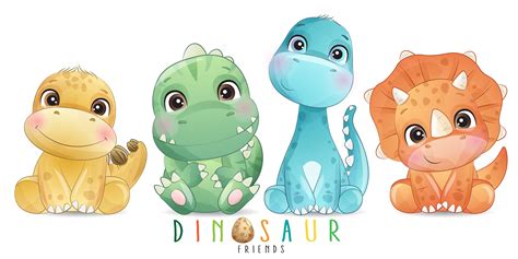 Cute Dinosaur Friends Digital Clipart Set - Etsy | Dinosaurios, Dinosaurio bonito, Imagenes de ...