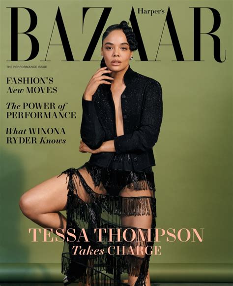 Tessa Thompson Harper's Bazaar US 2022 Cover Photoshoot