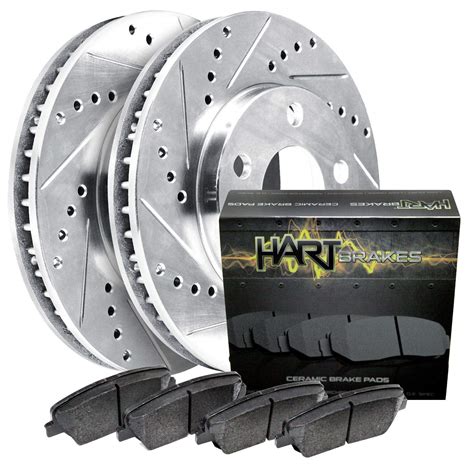 Hart Brakes Front Brakes and Rotors Kit |Front Brake Pads| Brake Rotors and Pads| Ceramic Brake ...