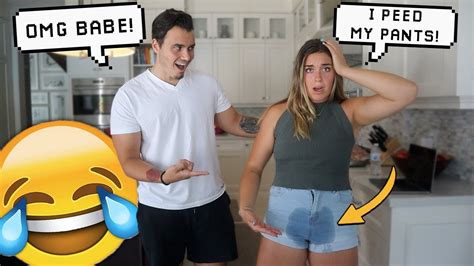 I PEED MY PANTS!! *PRANK ON BOYFRIEND* - YouTube