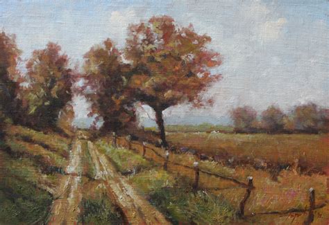 Country Road – Landscape Oil painting - Fine Arts Gallery - Original ...