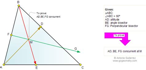 Geometry classes, Problem 663: Scalene Triangle, 60 Degrees, Altitude ...