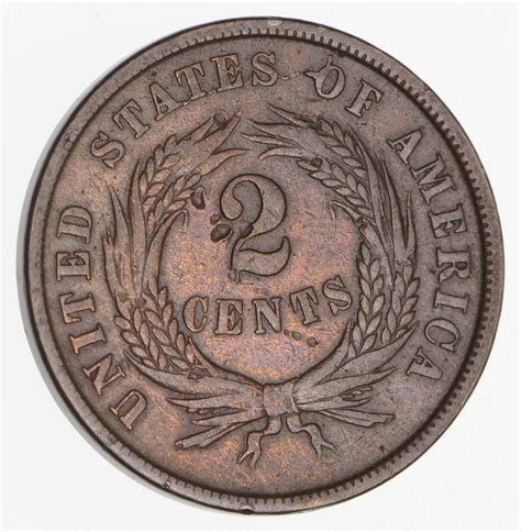 SHARP - 1864 - TWO 2 Cent Piece - Obsolete US Coin! | Property Room