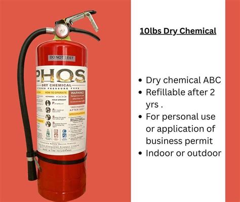 Fire extinguisher Dry chemical (10lbs standard size), Commercial & Industrial, Construction ...