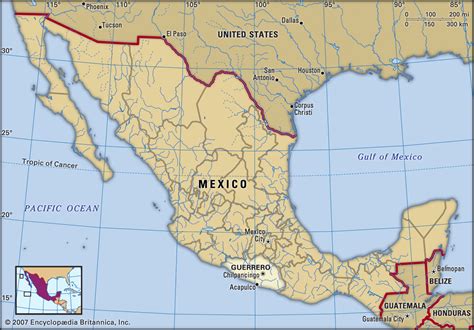 Mapa De Guerrero MéXico - Black Sea Map