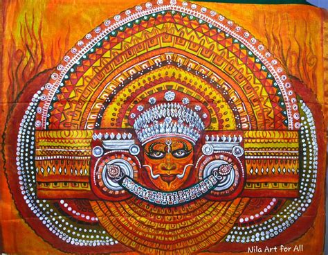 Theyyam painting. | Watercolor painting etsy, Kerala mural painting ...