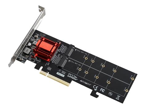Dual NVMe PCIe Adapter, RIITOP (2 Ports) M.2 NVMe SSD to PCI-e Express 3.1 x8 Expansion Add-on ...
