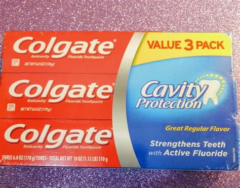 COLGATE Cavity Protection Regular Flavor Fluoride Toothpaste 6 oz VALUE 3 PACK #Colgate ...