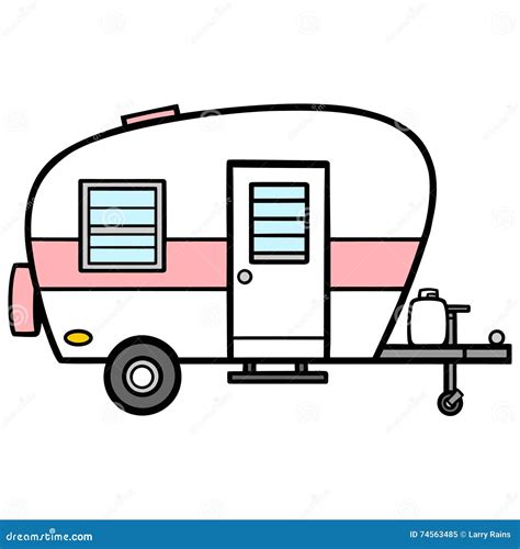 Camper stock vector. Illustration of vector, caravan - 74563485