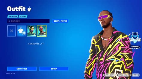 Fortnite NEW Lewis Hamilton Skin and Other cosmetics Showcase - YouTube