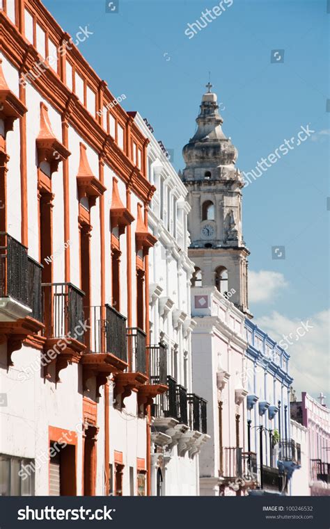 Colonial Architecture In Campeche (Mexico) Stock Photo 100246532 ...