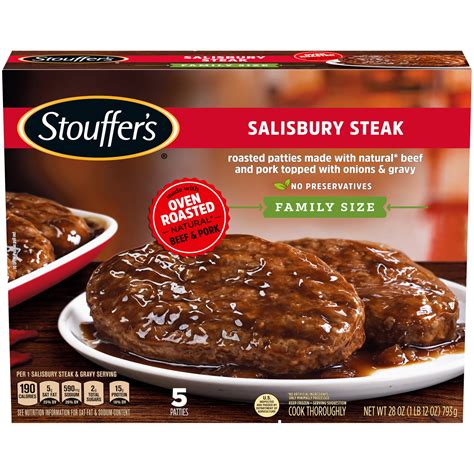 STOUFFER’S CLASSICS Salisbury Steak, Family Size Frozen Meal - Walmart ...