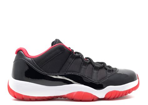 air jordan 11 retro low "bred" - black/true red-white - Men | Flight Club