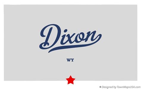 Map of Dixon, WY, Wyoming