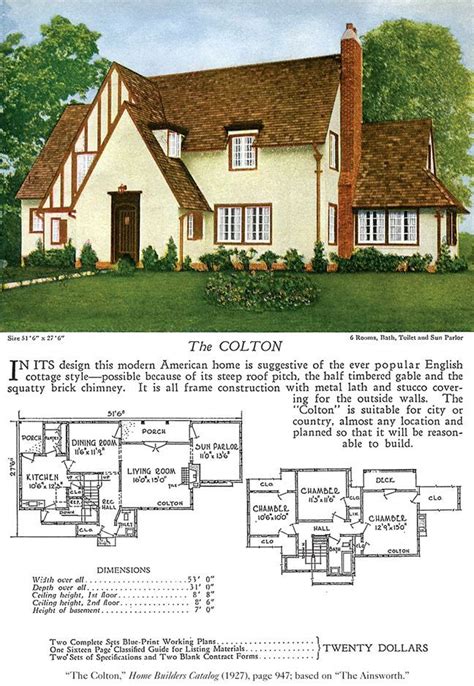 Pin by Dale Swanson on Tudor Revival | Vintage house plans, Tudor house, Tudor house plans