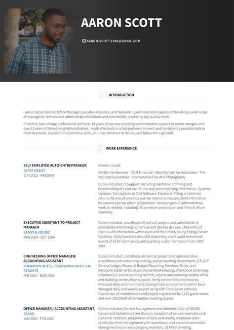 Self - Resume Samples and Templates | VisualCV