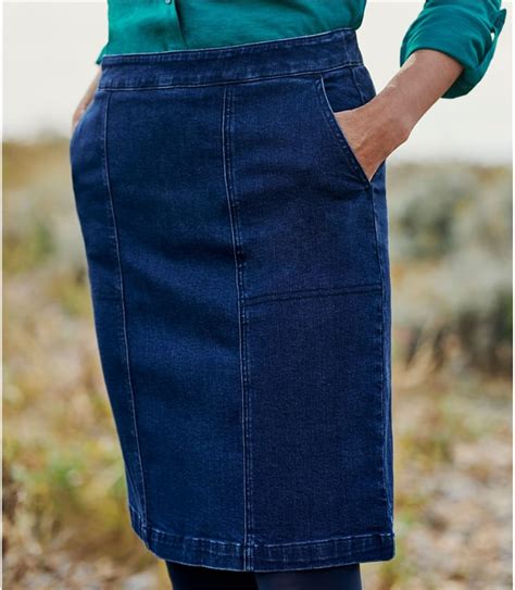 Denim | Womens Cotton Denim Skirt | WoolOvers AU