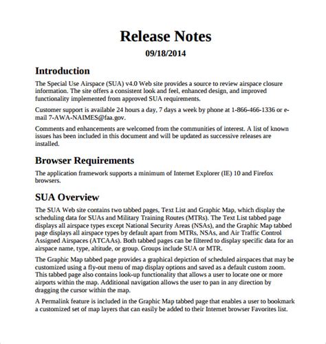 Software Release Notes Template - Detrester.com