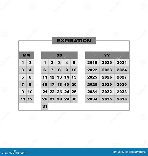 Expiration Date Product Label, Packaging Symbol Illustration Template. Stock Vector ...