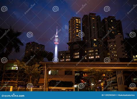 Kuala Lumpur, Malaysia - 13th February, 2018: Kuala Lumpur Night Streets City Landscape And ...