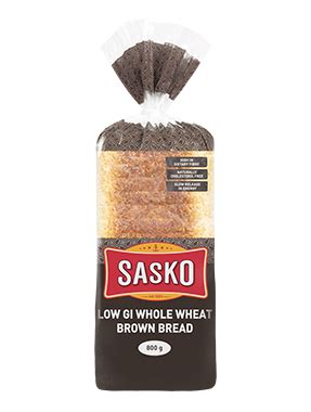 Low GI Whole Wheat SASKO Brown Bread | South Africa