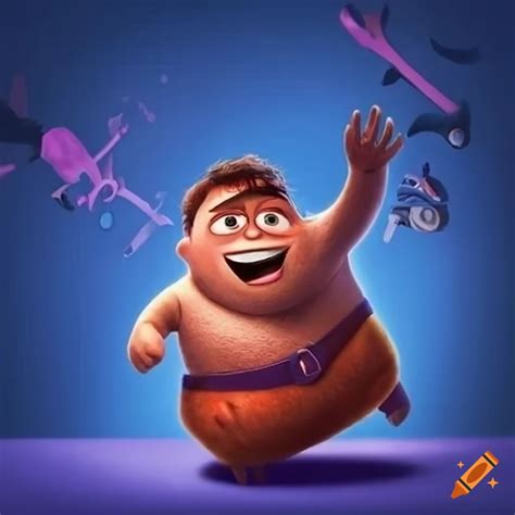 Movie poster of big d randy in pixar animation style on Craiyon