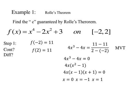 PPT - Rolle’s and The Mean Value Theorem PowerPoint Presentation, free ...