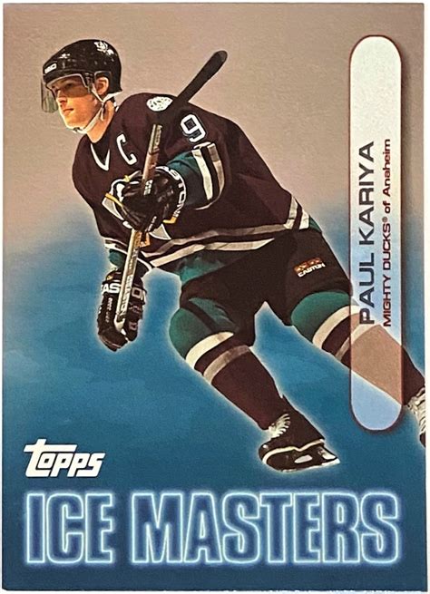 Paul Kariya 1999-00 Topps Mighty Ducks of Anaheim Hockey Ice Masters Card - KBK Sports