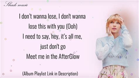 Taylor Swift - Afterglow (Lyrics) - YouTube