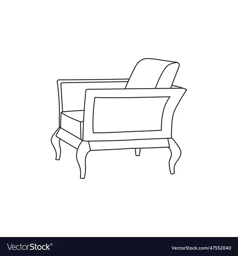 Chair line art simple design interior icon Vector Image