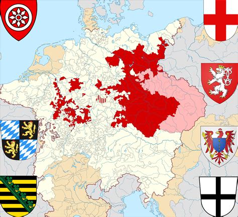 Map of all lands ruled by the Imperial Electors of the Holy Roman ...