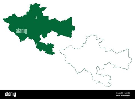 Khammam district (Telangana State, Republic of India) map vector ...