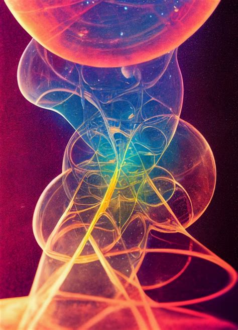 a psychedelic experience + molecular diagram + | Midjourney
