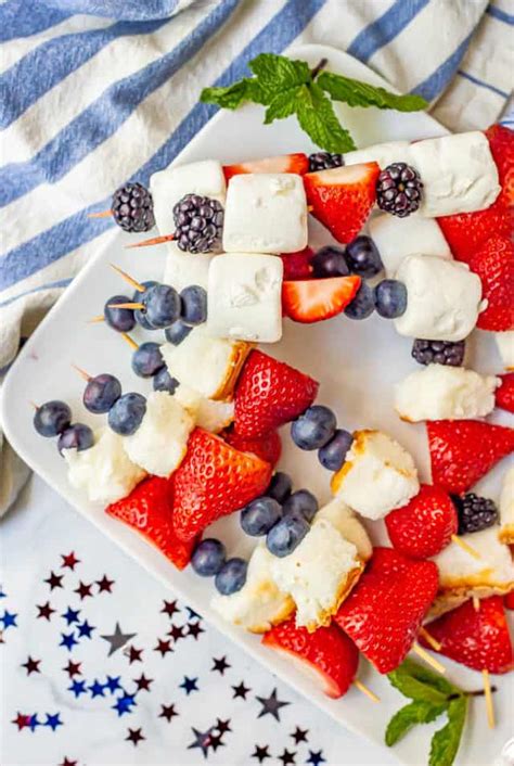 4th of July fruit kabobs - Family Food on the Table