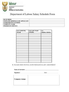 Department of Labour Salary Schedule Form / department-of-labour-salary-schedule-form.pdf / PDF4PRO