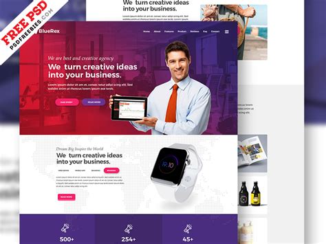 Creative Agency Web Design Free PSD | PSDFreebies.com