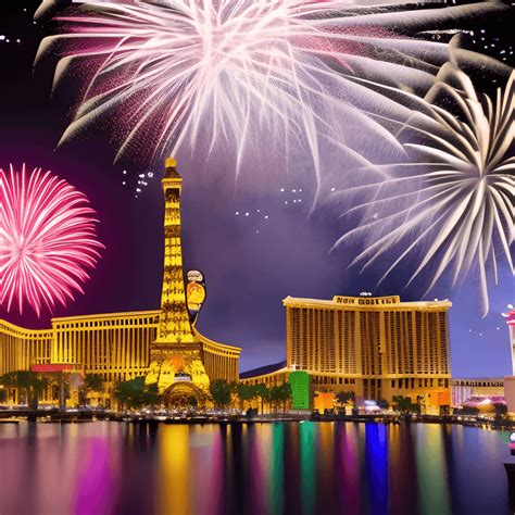 Las Vegas Strip Fireworks · Creative Fabrica