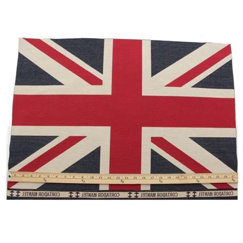 Woven Vintage Union Jack Flag Upholstery Fabric 70x48 cm