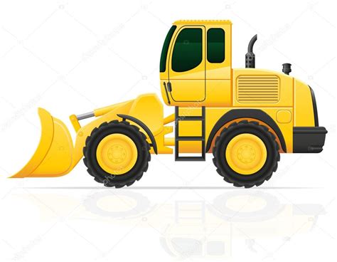 bulldozer para ilustración de vectores de obras de carretera 2024