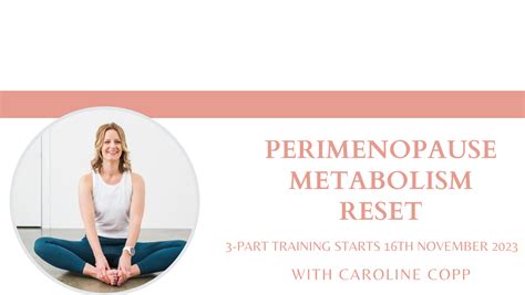 Perimenopause metabolism reset